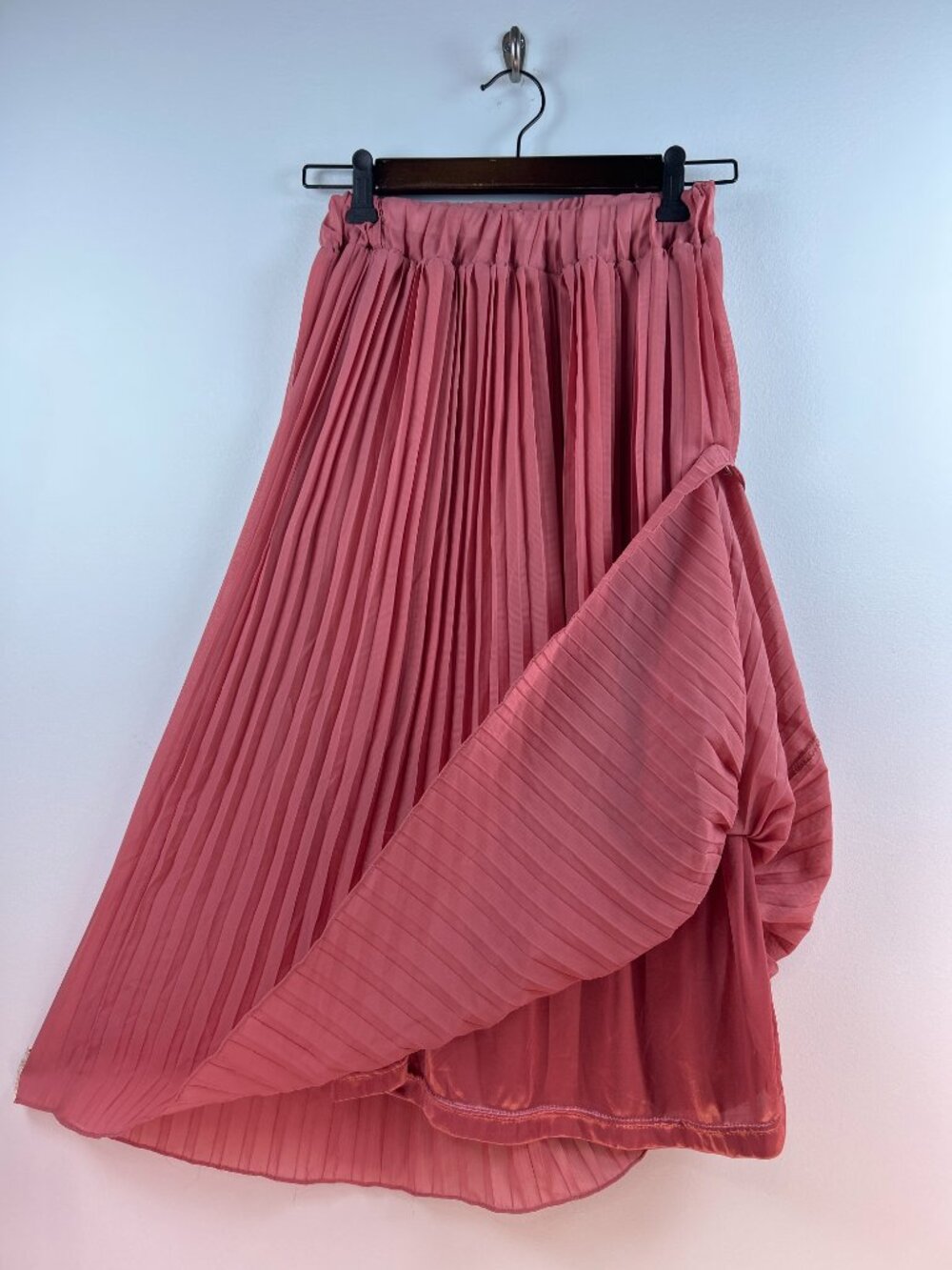 Sweet Salt Coral Pink Pleated Maxi Skirt XS